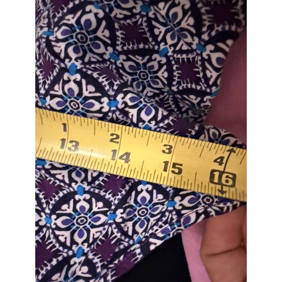 Express Purple Geometric Printed Sleeveless Sundress Small Spaghetti Straps Rayo - Picture 7 of 8